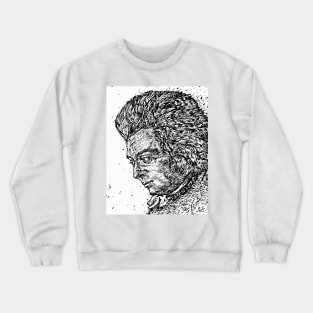 WOLFGANG AMADEUS MOZART ink portrait.1 Crewneck Sweatshirt